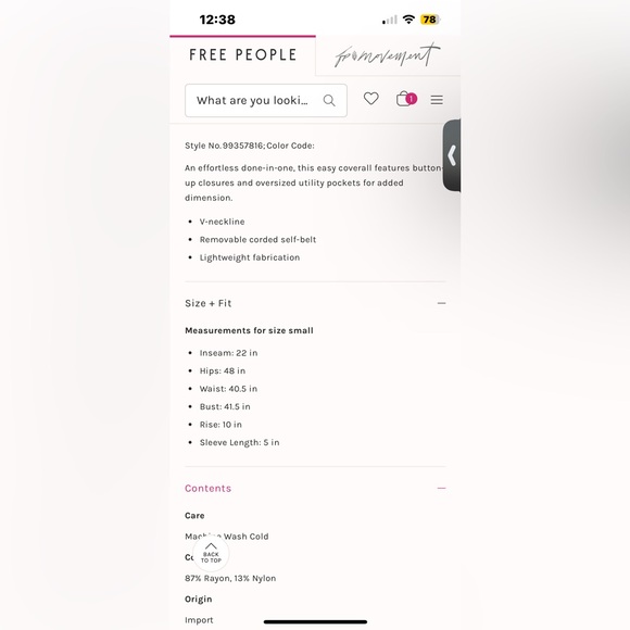 NWT FREE PEOPLE Hit The Coast Coveralls | Sailor Blue MSRP $148 Size M Oversized - Picture 5 of 9